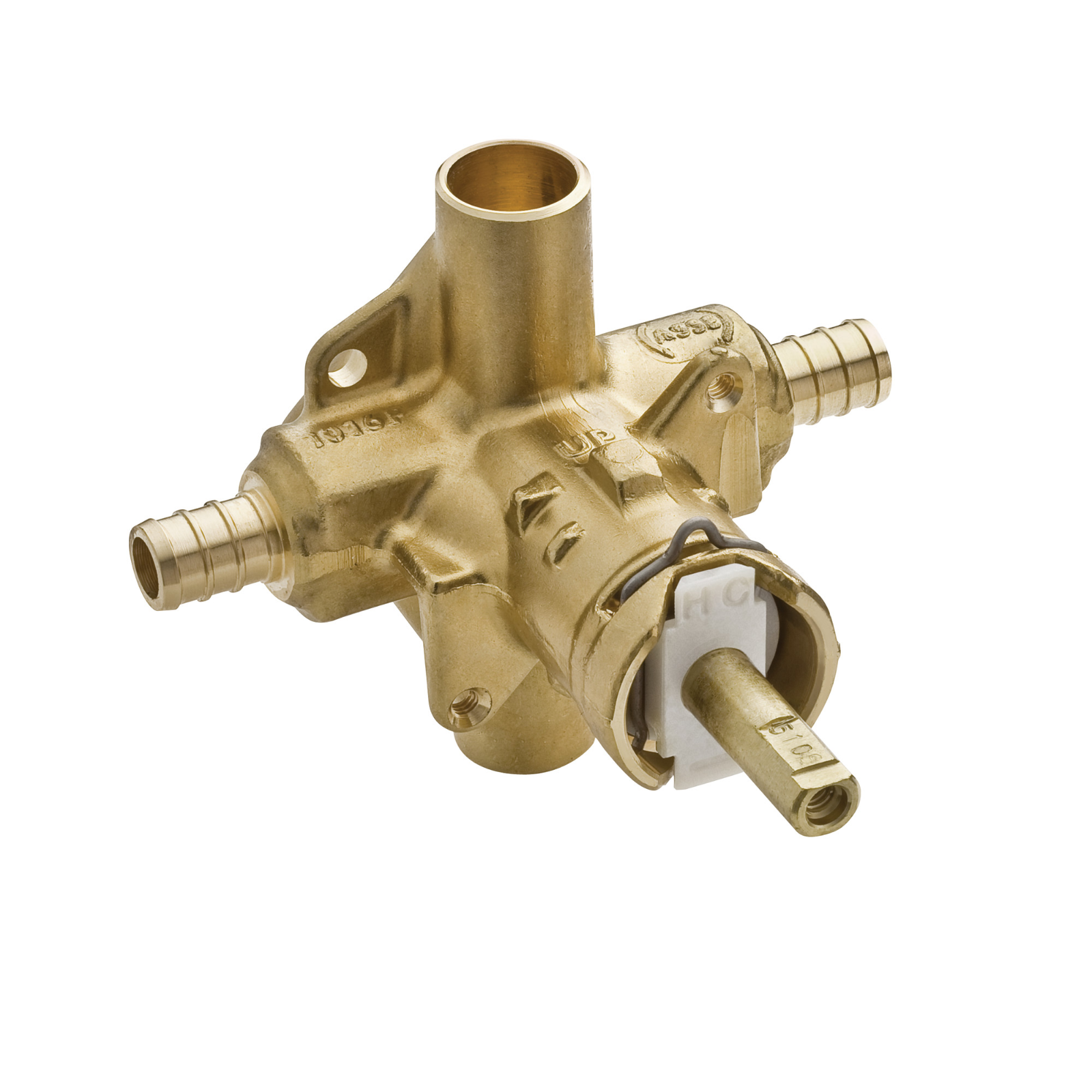 Moen 2580 M-Pact Posi-Temp Rough-in Shower Valve 1/2 Crimp Ring PEX 4-Port New